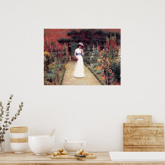 Lady in a Garden Poster ポスター (キッチン)