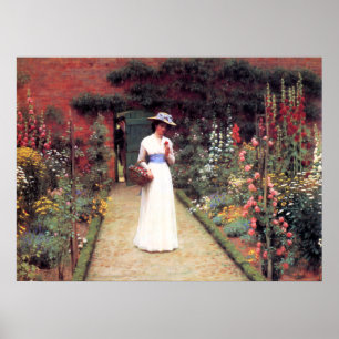 Lady in a Garden Poster ポスター