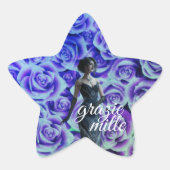 Lady in Black Sticker for any item surface.  星シール (正面)