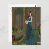 Lady in Forrest Green Dressはがき ポストカード (正面/裏面)