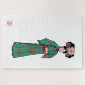 Lady in modern Manchu costume ジグソーパズル (横)
