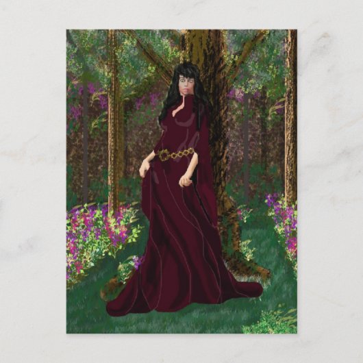 Lady in the Forrest Post Card ポストカード (正面)