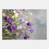 Lady in the purple meadow Decoupage  ラッピングペーパーシート (正面3)