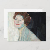 Lady in White, 1917-1918 by Gustav Klimt ポストカード (正面/裏面)