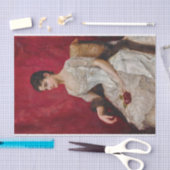 Lady in White by Julius Leblanc Stewart 薄葉紙 (クラフト)