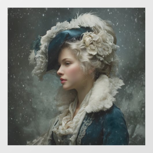 Lady in Winter ウィンドウサイン (シート)