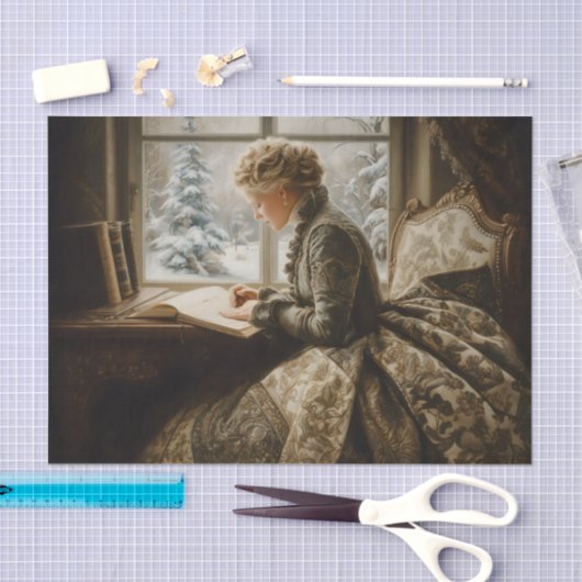 Lady in Winter 薄葉紙 (クラフト)