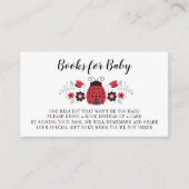 Lady Ladybugの赤ちゃんシャワー用ブック エンクロージャーカード (正面)