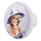 Lady Lavender Di romantic watercolor custom text セラミックノブ (右)