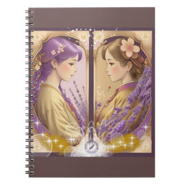Lady Lavender Gold & Lady Sakura Gold Stationery ノートブック