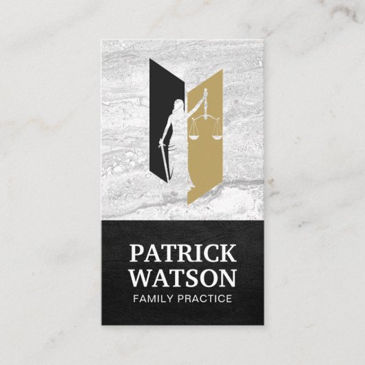 Lady Law Justiceロゴ | 弁護士 名刺 (正面)