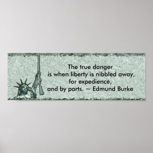 LADY LIBERTY - BUMPER STICKER - EDMUND BURKE引用文 ポスター (正面)