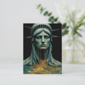 Lady Liberty Cries Tears of Gold as She Melts Away ポストカード (スタンド正面)