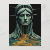 Lady Liberty Cries Tears of Gold as She Melts Away ポストカード (正面)