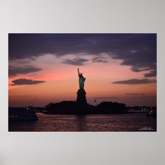 Lady Liberty in Sunsetポスター ポスター (正面)