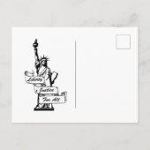 Lady Liberty - Liberty Justice for All ポストカード (裏面)