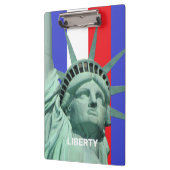 Lady Liberty on Blue Red White ストライプ Clipboard クリップボード (左)