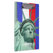 Lady Liberty on Blue Red White ストライプ Clipboard クリップボード (右)