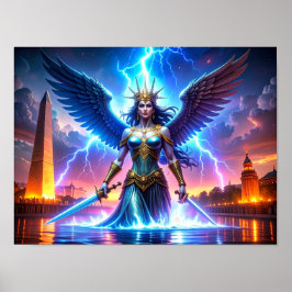 Lady Liberty Pro-Democracy USA Worth Saving Art ポスター