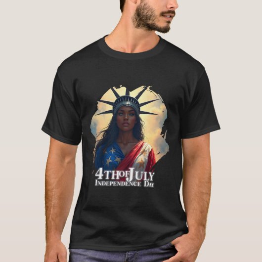 Lady Liberty Reimaged – 自由の新顔 Tシャツ (正面)