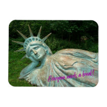 Lady Liberty Takes a Break – フォトマグネット