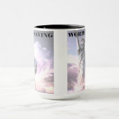 Lady Liberty Worth Saving Democracy Political USA マグカップ (中央)