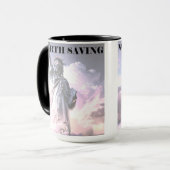 Lady Liberty Worth Saving Democracy Political USA マグカップ (正面左)