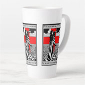 Lady Liberty WWI US Patriotic Poster 1918 カフェラテマグ (右アングル)