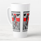 Lady Liberty WWI US Patriotic Poster 1918 カフェラテマグ (左アングル)