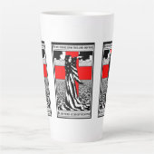 Lady Liberty WWI US Patriotic Poster 1918 カフェラテマグ (正面)