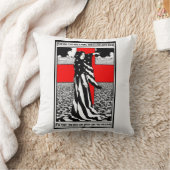 Lady Liberty WWI US Patriotic Poster 1918 クッション (ブランケット)