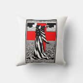 Lady Liberty WWI US Patriotic Poster 1918 クッション (裏面)