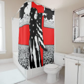 Lady Liberty WWI US Patriotic Poster 1918 シャワーカーテン (インサイチュ)