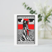 Lady Liberty WWI US Patriotic Poster 1918 ポストカード (スタンド正面)