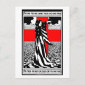 Lady Liberty WWI US Patriotic Poster 1918 ポストカード (正面)
