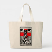 Lady Liberty WWI US Patriotic Poster 1918 ラージトートバッグ (裏面)
