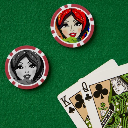 Lady Luck Game Night  ポーカーチップ (ポーカーテーブル (ダブル))