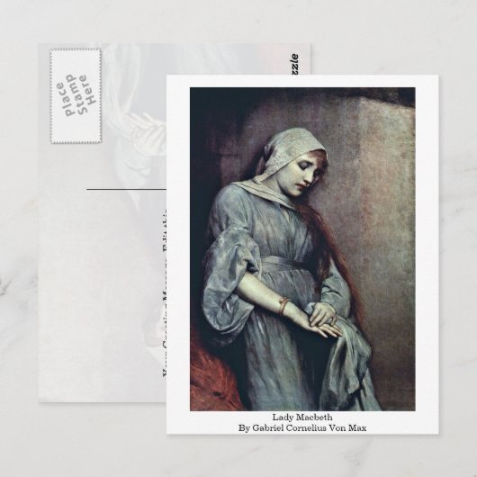 Lady Macbeth By Gabriel Cornelius Von Max ポストカード (正面/裏面)