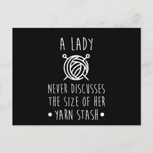 Lady Neverはヤーンスタッシュニットクロックのサイズについて語らない ポストカード (正面)