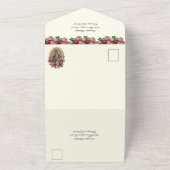 Lady of Guadalupe Roses Catholic Floral Wedding  オールインワン招待状 (外側)