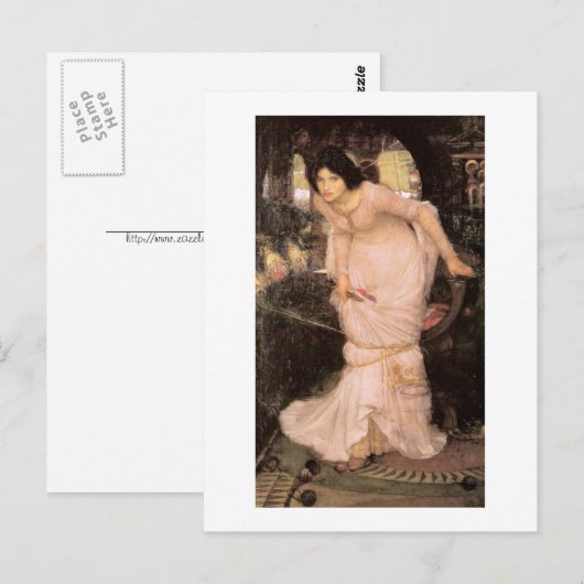 Lady of Shalott Looking at Lancelot ポストカード (正面/裏面)