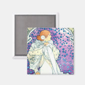 Lady of the Camelias, Alphonse Mucha マグネット (正面/裏面)