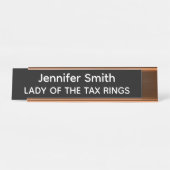 Lady of the Tax Rings Personalized Name Plate デスクネームプレート (正面)