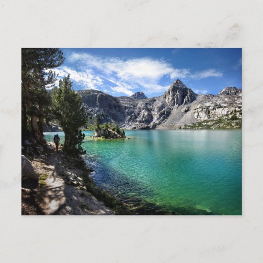 Lady on 絵を描 Upper Rae Lake 2 - John Muir Trail ポストカード (正面)