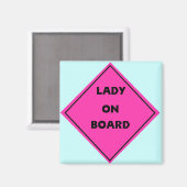 Lady on Boardマグネット マグネット (正面/裏面)