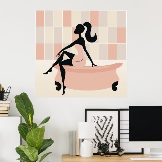 Lady on the Bath ポスター (ホームオフィス)