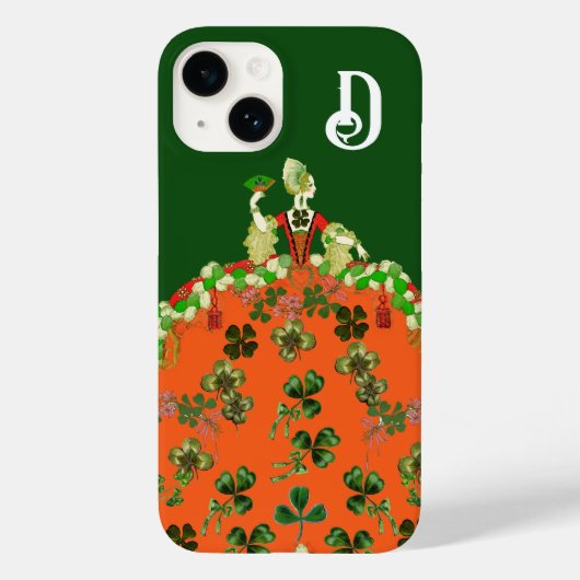 LADY ORANGE,シャムロックスサンパトリックスデイモノグラム Case-Mate iPhoneケース (裏面)
