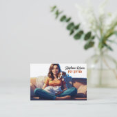 Lady Pet Cat Dog Sitter  名刺 (スタンド正面)