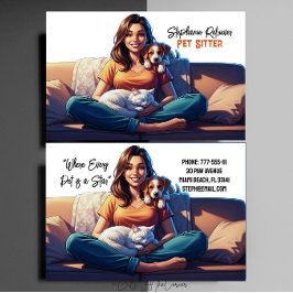 Lady Pet Cat Dog Sitter  名刺