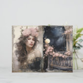 Lady Pink Blackビクトリアン Junk Journalページ (スタンド正面)